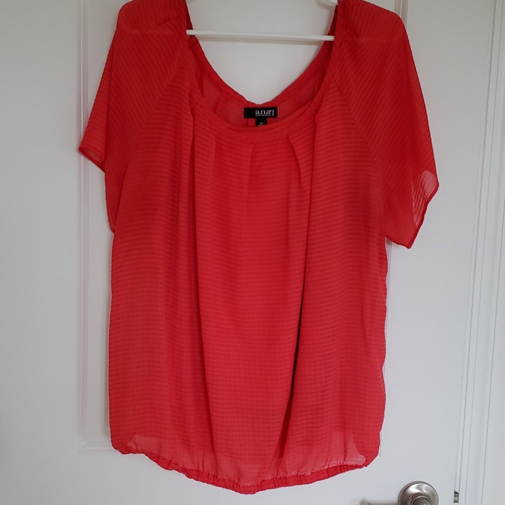 Orange blouse w/tank top